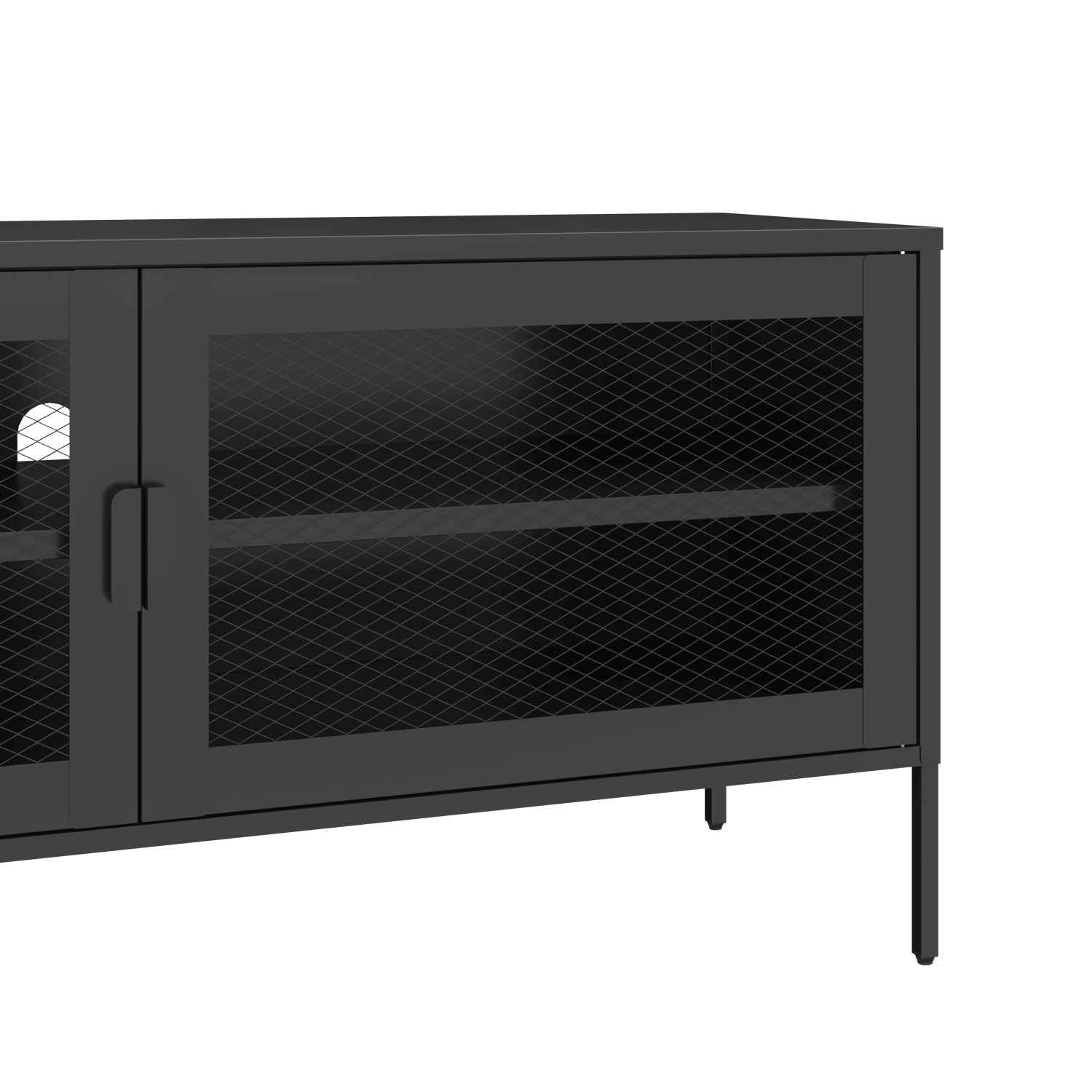 TV-meubel in metaal 120cm zwart