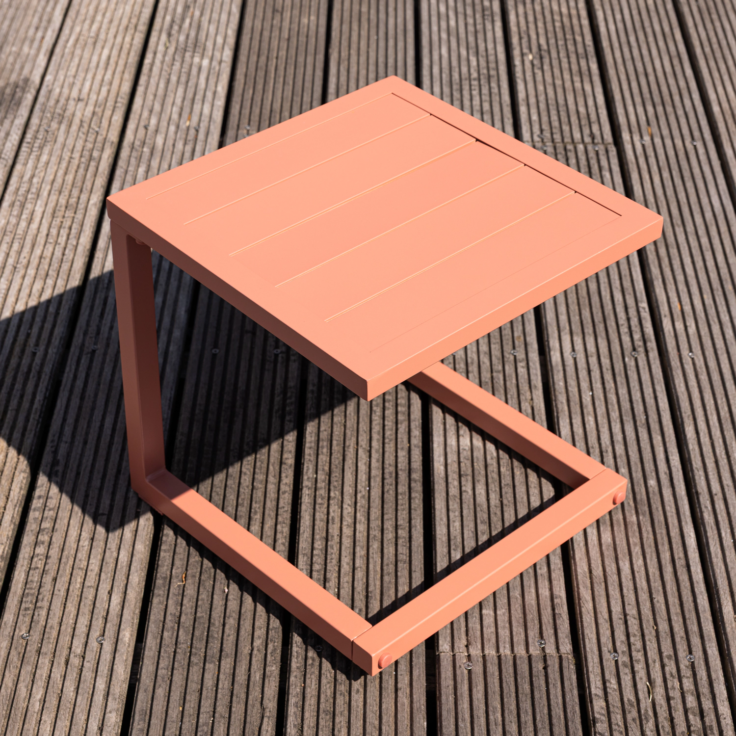 Table d'appoint BARBADOS en aluminium terracotta