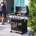 Cook'in Garden - Barbecue a gás FIDGI 4 com termómetro - 4 queimadores + fogão de 14,5kW