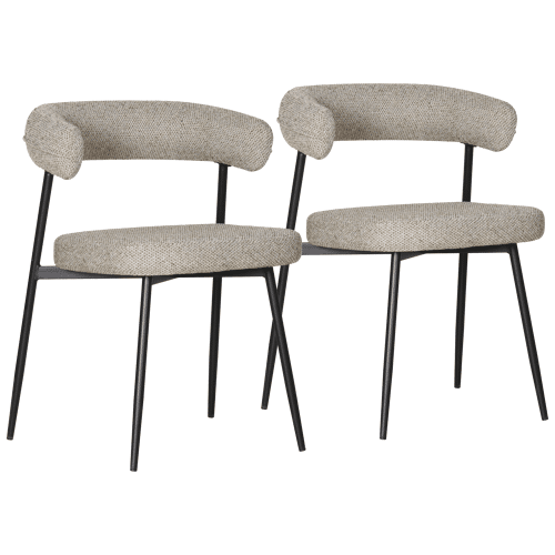 Lot de 2 chaises en tissu...