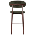Lot de 2 tabourets de bar kaki et métal effet bois foncé