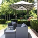 Sombrilla doble LED 2 x 4 m LINAI gris