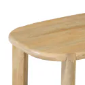 Mesa de centro em madeira maciça de manga tingida clara 120cm