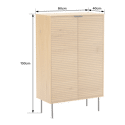 STINNA 2-deurs houten servieskast 80cm