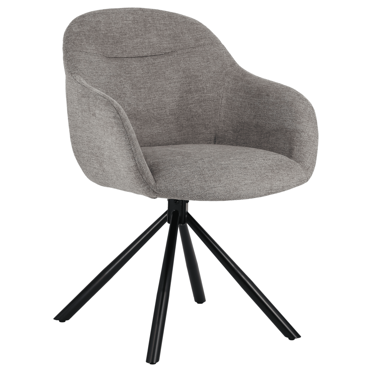 Conjunto de 2 cadeiras SAFFI em tecido cinzento
