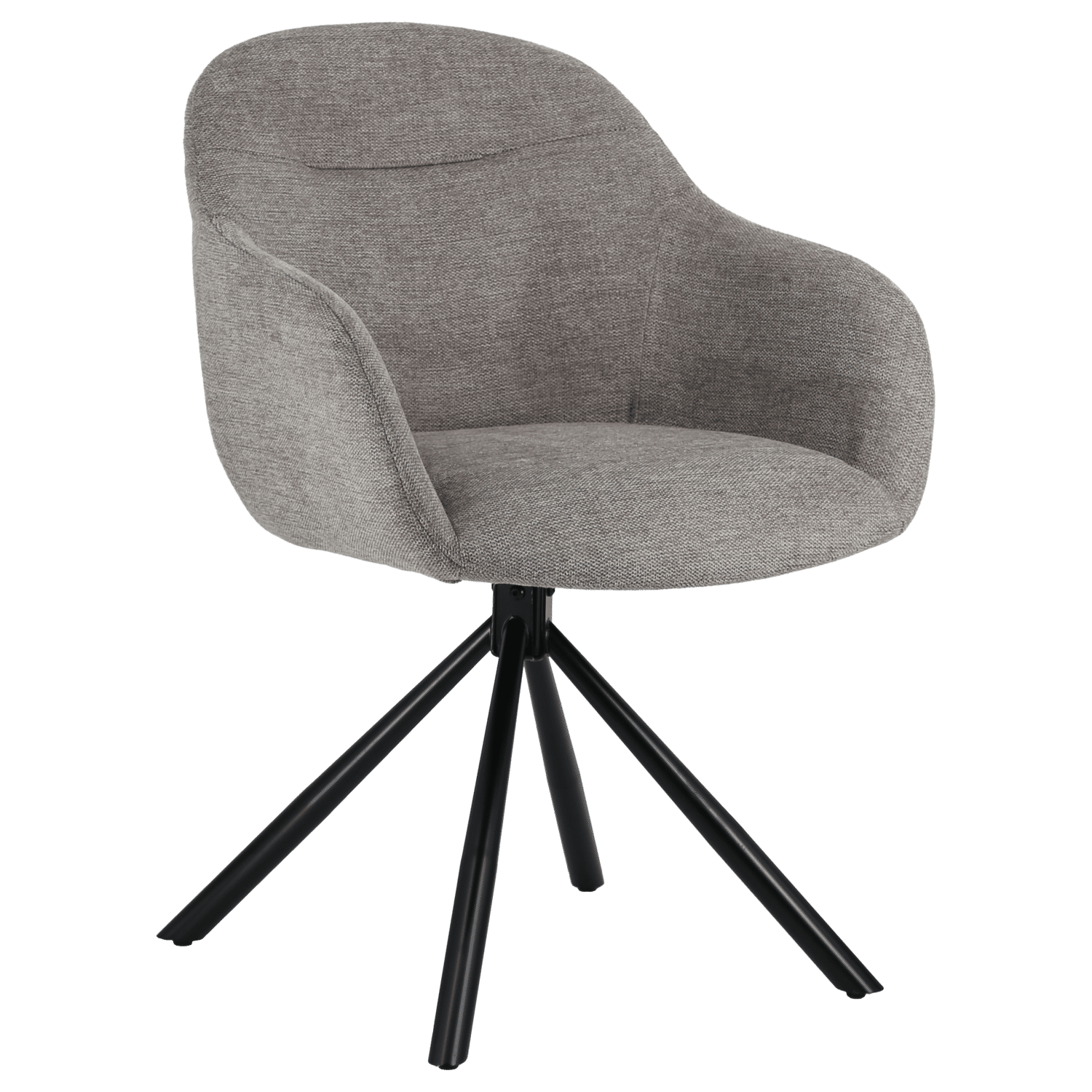 Lot de 2 chaises en tissu gris SAFFI