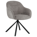 Lot de 2 chaises en tissu gris SAFFI