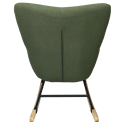 Fauteuil à bascule en tissu boucle vert kaki KAIRA