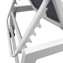 Bain de soleil en textilène gris - aluminium blanc