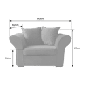 Fauteuil love seat en velours vert émeraude OSCAR