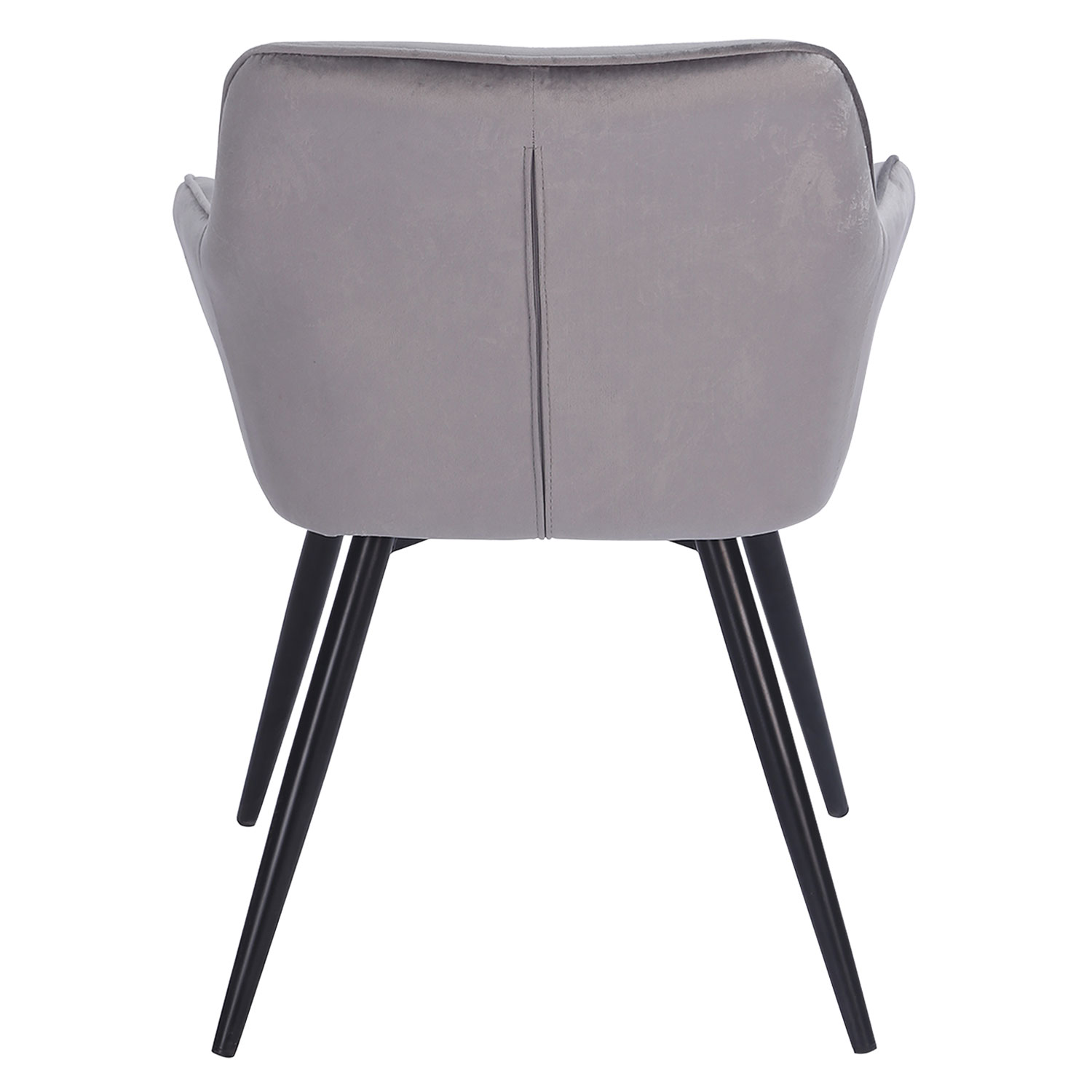 Silla vintage de terciopelo gris GISELE