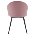 Set van 2 vintage DIANE roze fluwelen stoelen