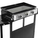 Plancha au gaz MÉRIDA 3 brûleurs + chariot