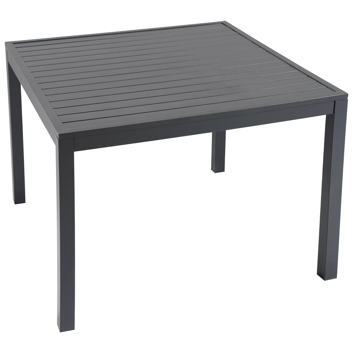 Salon de jardin modulable IBIZA en tissu gris 7 places - aluminium anthracite