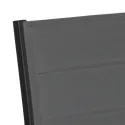 Salon de jardin extensible en textilène gris 10 places - aluminium anthracite