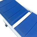 Lot de 2 bains de soleil en textilène bleu - aluminium blanc