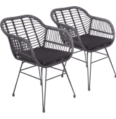 Set di 2 poltrone in rattan...