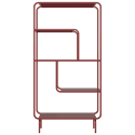 Console design en métal rouge carmin