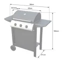 Barbecue au gaz - 3 brûleurs 8,4kW
