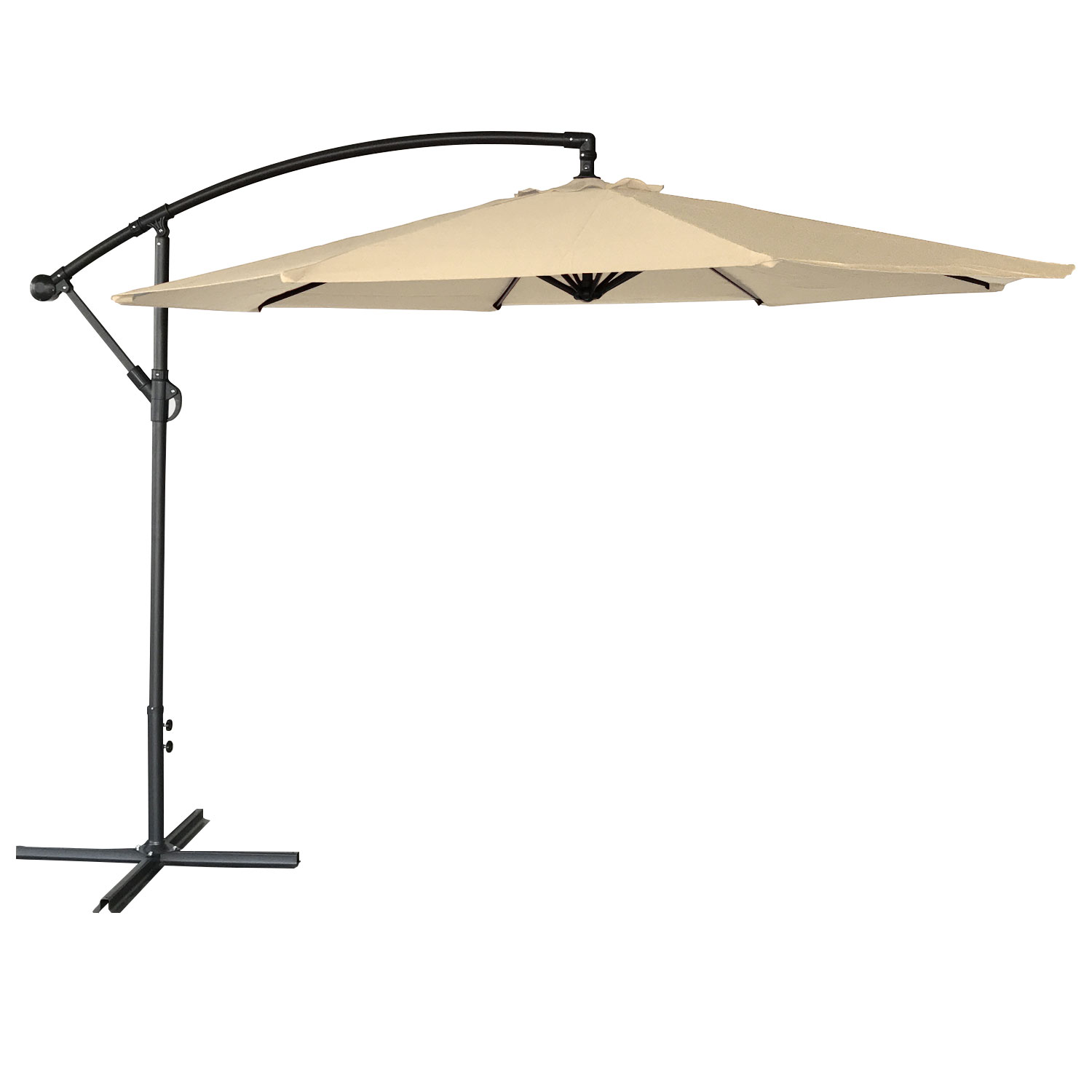 OAHU offset paraplu, rond, 3.50m diameter, beige