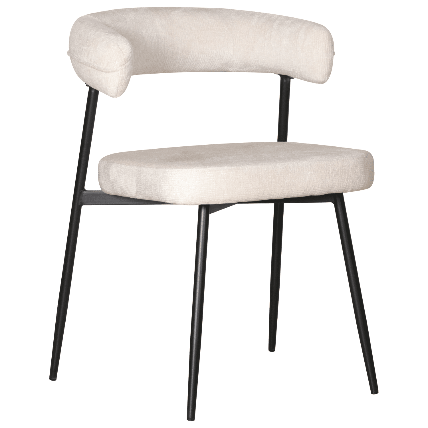 Lot de 2 chaises en tissu beige THEA