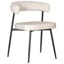 Lot de 2 chaises en tissu beige THEA