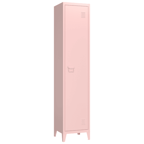 Armoire en métal 1 porte rose