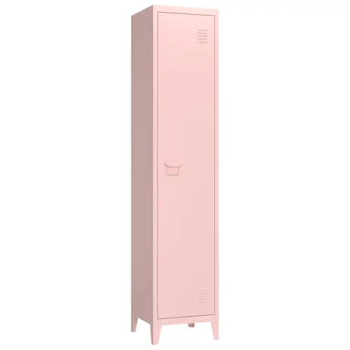 Armoire en métal 1 porte rose