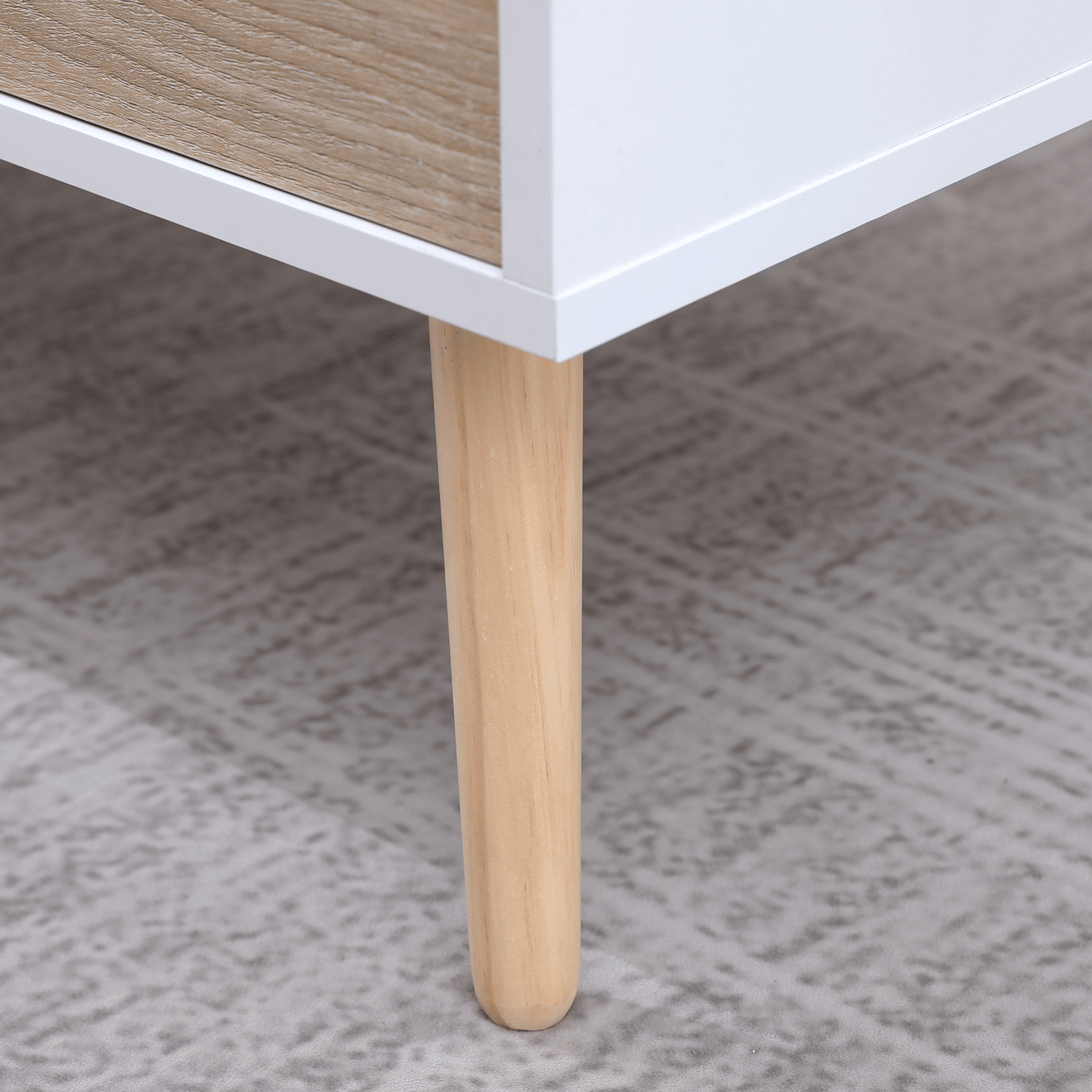 Table basse avec tiroir style scandinave blanche