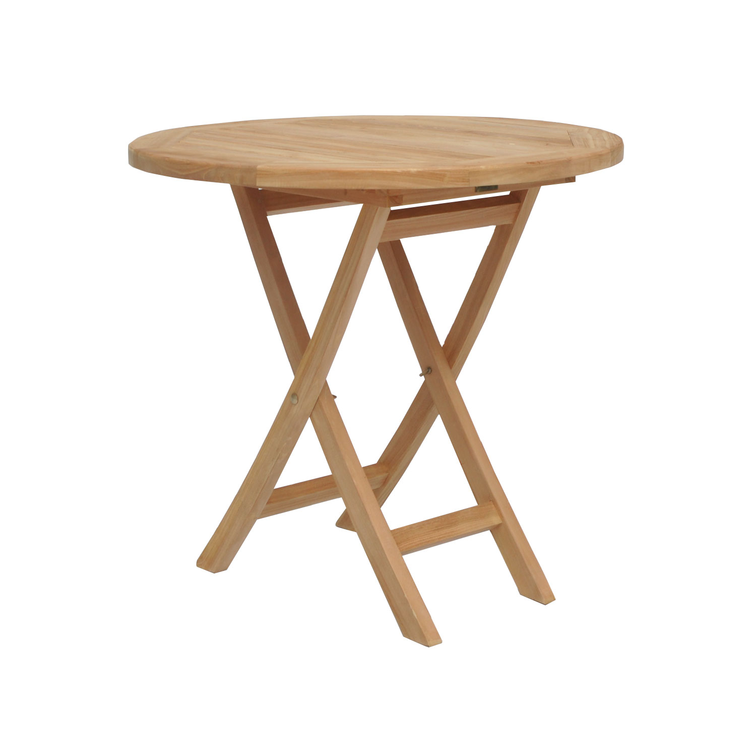 LOMBOK teak tuinmeubelset - ronde klaptafel 80cm - zitplaatsen 4