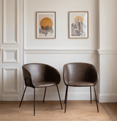 Lot de 2 chaises en simili...