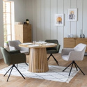 Set van 2 grijze stoffen stoelen DANNA