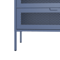 Mueble zapatero EMMA 4 puertas metal gris azulado