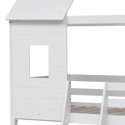 Lit cabane mezzanine pour enfant 190x90cm blanc MARGOT