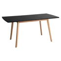 Table extensible HELGA 120 / 160cm noire