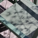 Salon de jardin BARI en textilène vert sauge 8 places - aluminium vert sauge
