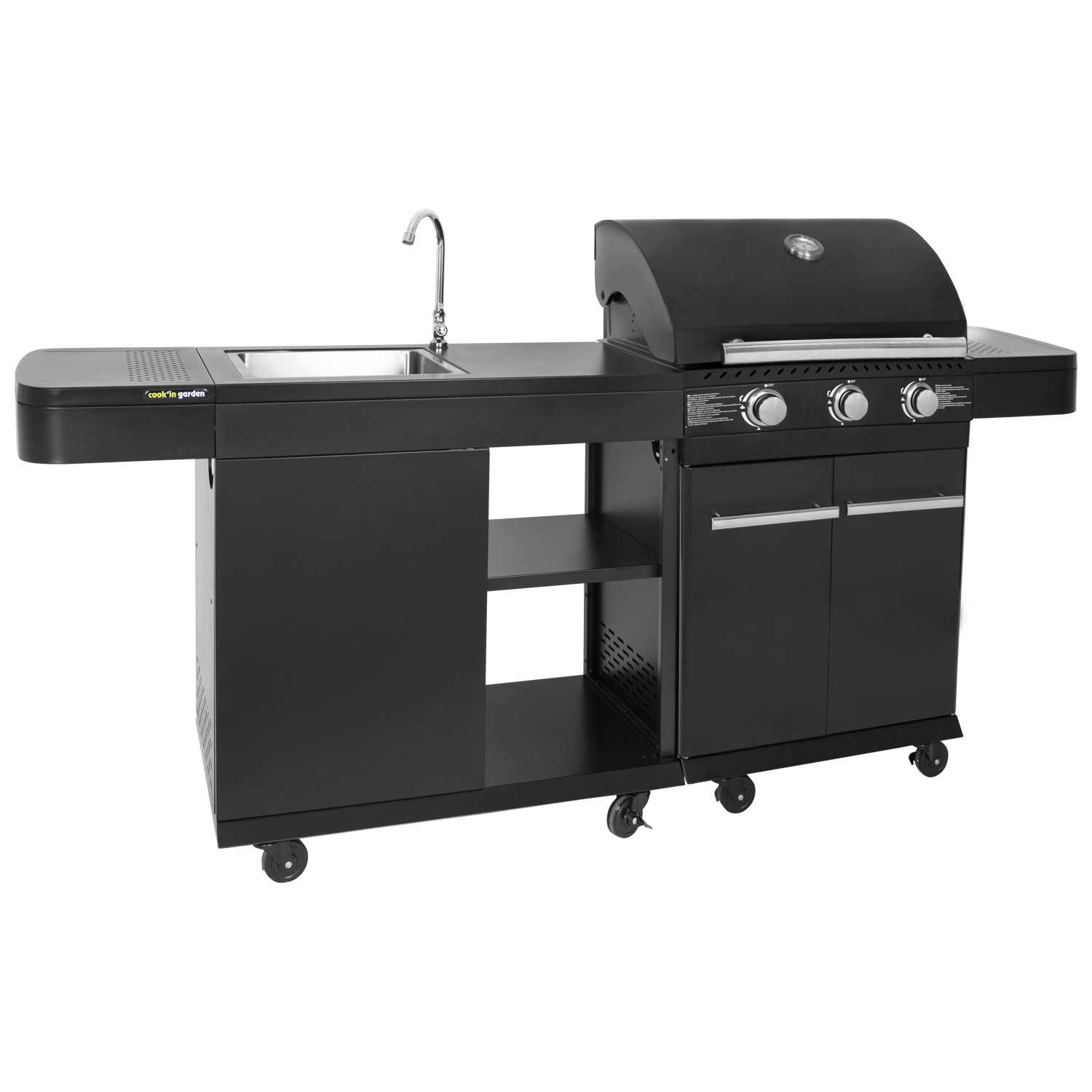 Cook'in Garden - Cozinha Modular exterior FYRA - 3 queimadores