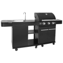 Cook'in Garden - Cozinha Modular exterior FYRA - 3 queimadores