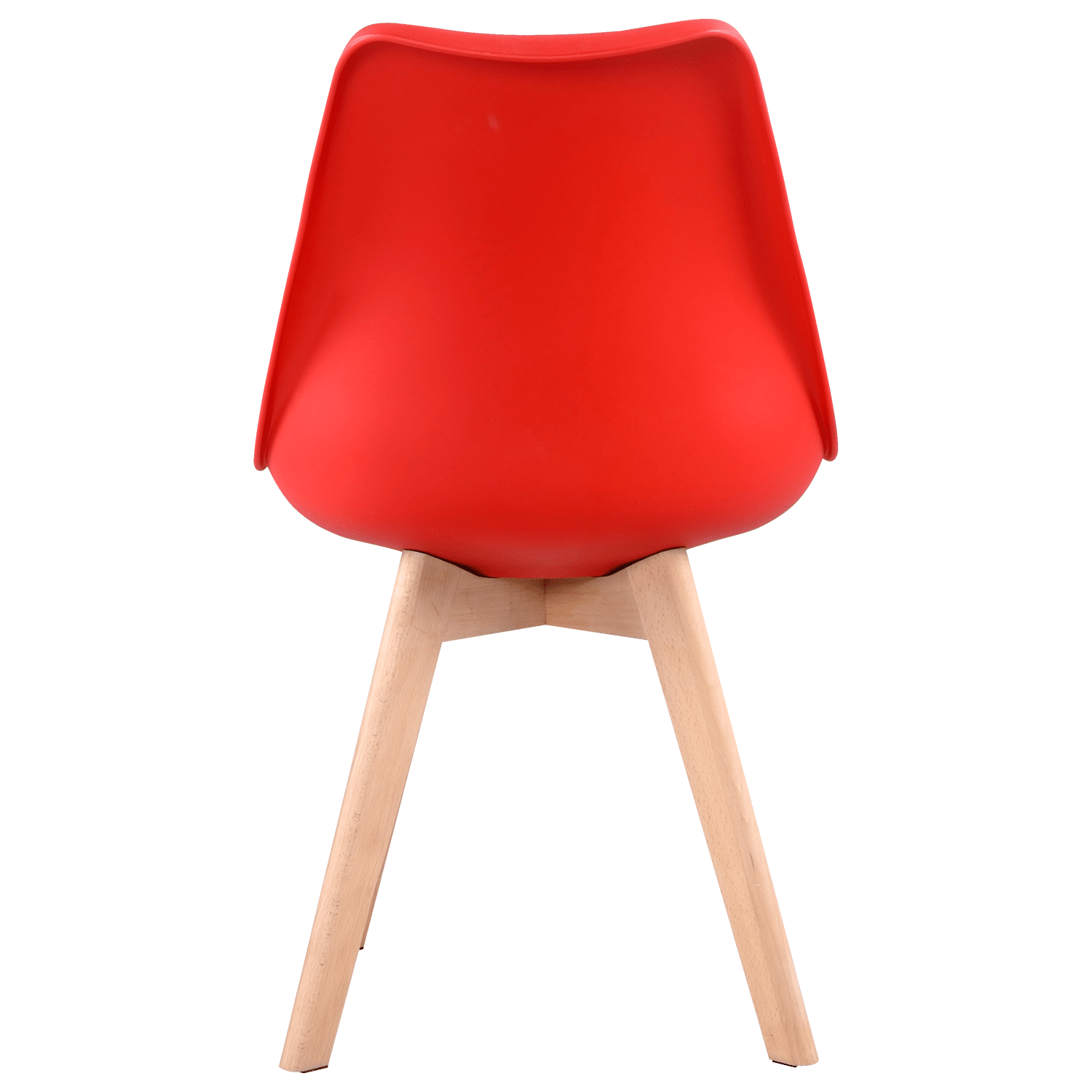 Conjunto de 4 cadeiras escandinavas NORA vermelho com almofada