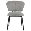 Lot de 2 chaises en velours côtelé gris clair NILSA