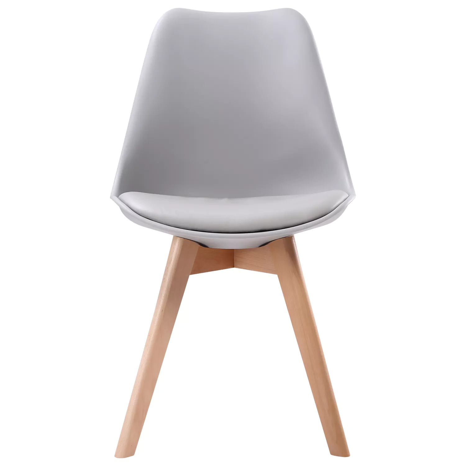 Pack de 4 sillas escandinavas NORA color gris con cojín