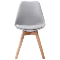Pack de 4 sillas escandinavas NORA color gris con cojín