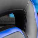 Fauteuil de bureau gamer noir et bleu LINK