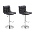 Lot de 2 tabourets de bar noir MIKE