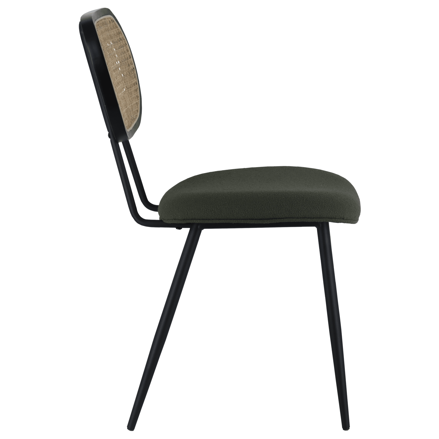 Conjunto de 2 cadeiras de cana verde cáqui e cadeiras de laço ELENA