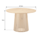 LIV Scandinavische stijl ronde eettafel 110cm