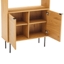 Bücherregal aus Holz mit 4 Regalen und 2 Türen STINNA