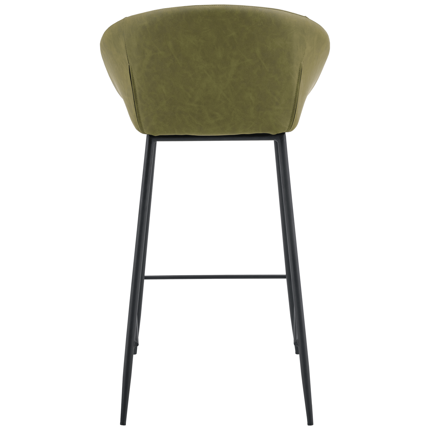 Lot de 2 tabourets de bar en simili vert ACHILLE