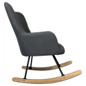 Cadeira de balanço em tecido de laço cinzento KAIRA