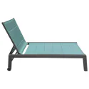 Bain de soleil en textilène vert d'eau - aluminium anthracite